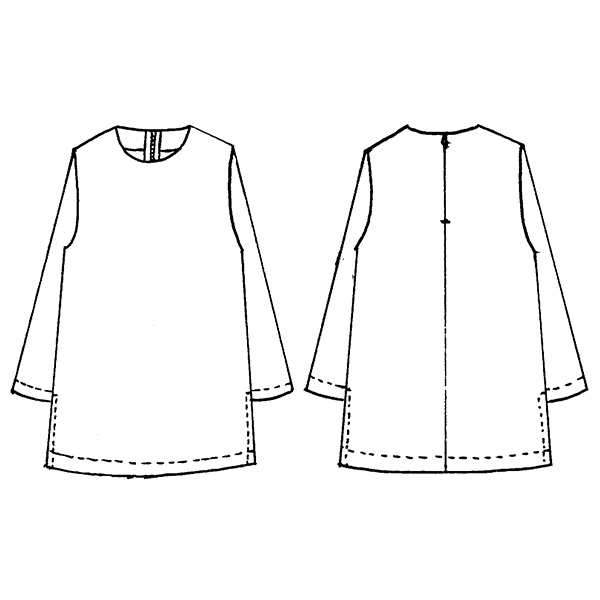 起毛プリントプルオーバー