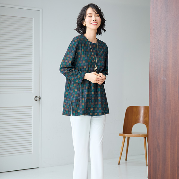 起毛プリントプルオーバー 大きいサイズ 4L