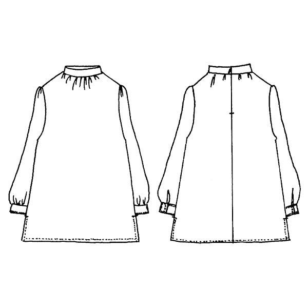 プリントブラウス 大きいサイズ M LL 4L