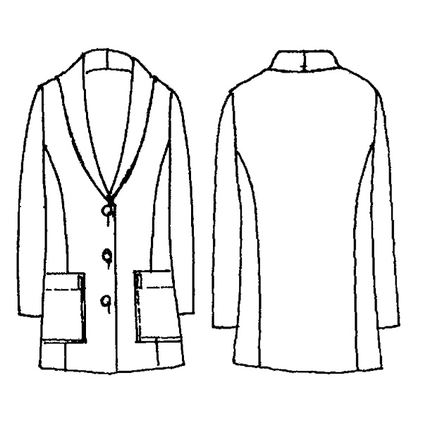 ニットコーデュロイショール襟ジャケット 大きいサイズ M LL 4L