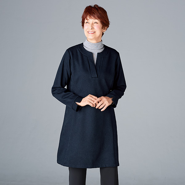 レース付け襟チュニック 大きいサイズ M LL 4L