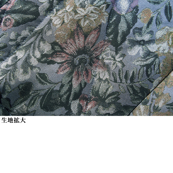 シルク100％プリントダウンコート 大きいサイズ 3L