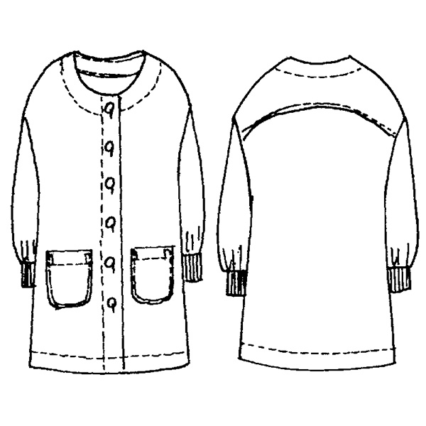 チェック柄袖口リブニットジャケット 大きいサイズ M LL 4L