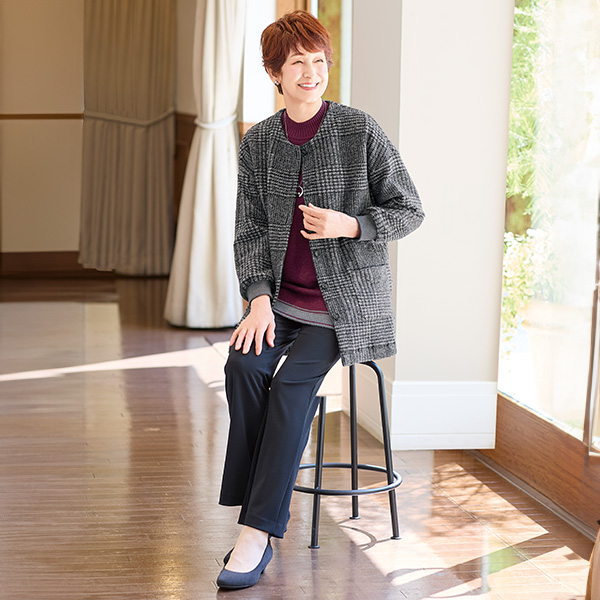 ウール100％デザインセーター 大きいサイズ M LL 4L