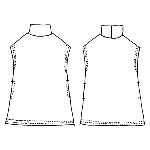 起毛プリントチュニックベスト 大きいサイズ M LL 4L