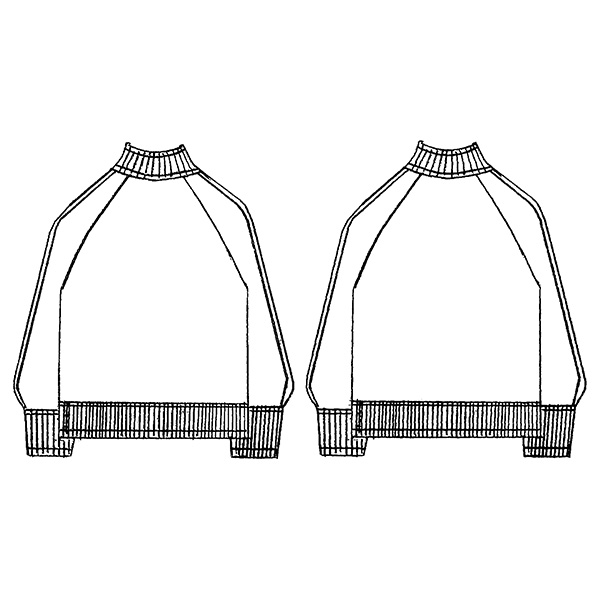 ライン入りセーター 大きいサイズ M LL 4L