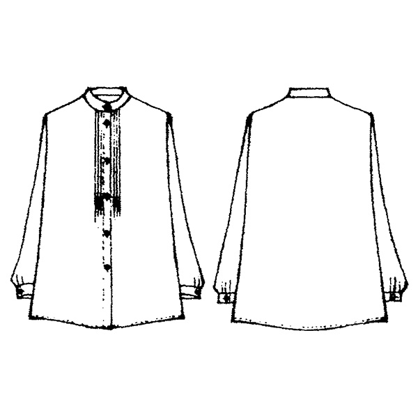 ウールガーゼピンタックブラウス 大きいサイズ M LL 4L