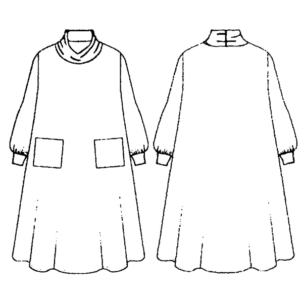 ソフトサーモ 裏起毛ワンピース 大きいサイズ M LL 4L