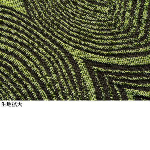 五泉ニットリーフ柄ジャカードセーター 大きいサイズ LL 4L