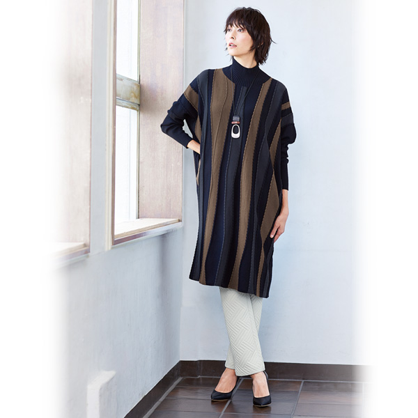 ニットチュニックワンピース