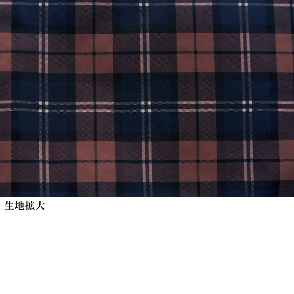 裏地チェック使いダウンコート