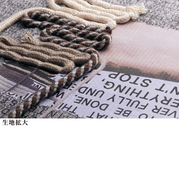 杢調カットソーコードモチーフ使いプルオーバー