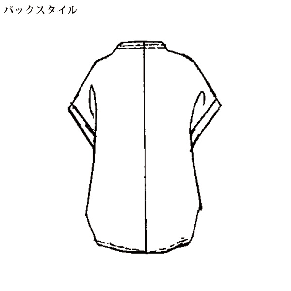 薄起毛ストレッチカットソー ドルマンチュニック