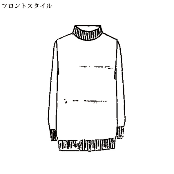 多色ボーダーハイネックプルオーバー