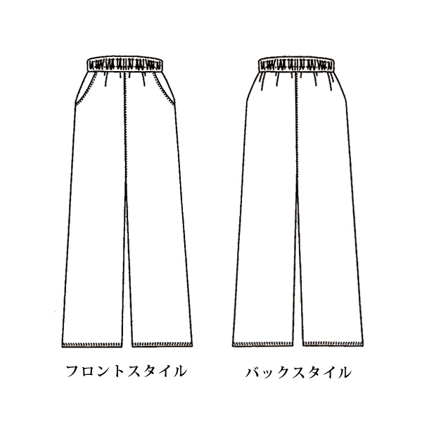 コーデュロイ花柄プリントパンツ