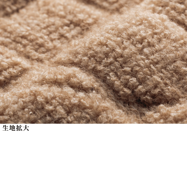 ジップ使い襟付カーディガン