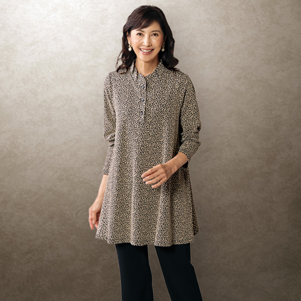 フクレジャカードカットソーチュニック