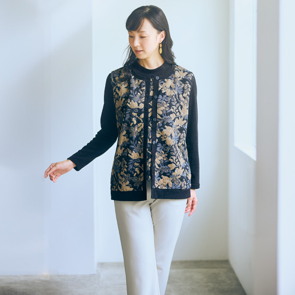 ジャカードベストアンサンブル