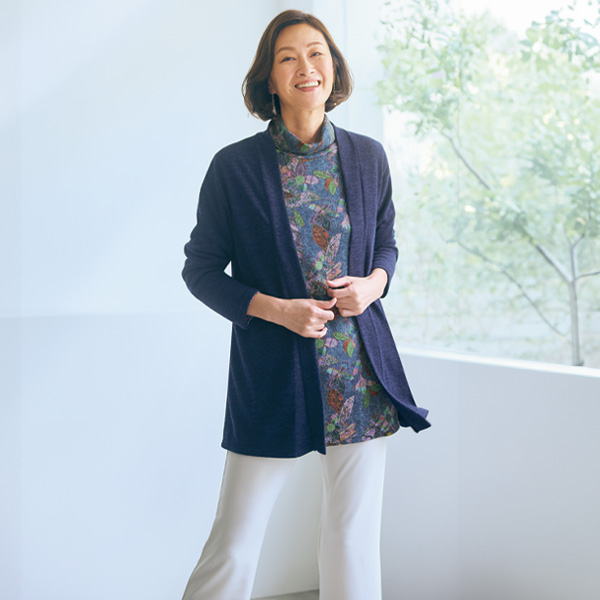 花柄プリントチュニックアンサンブル