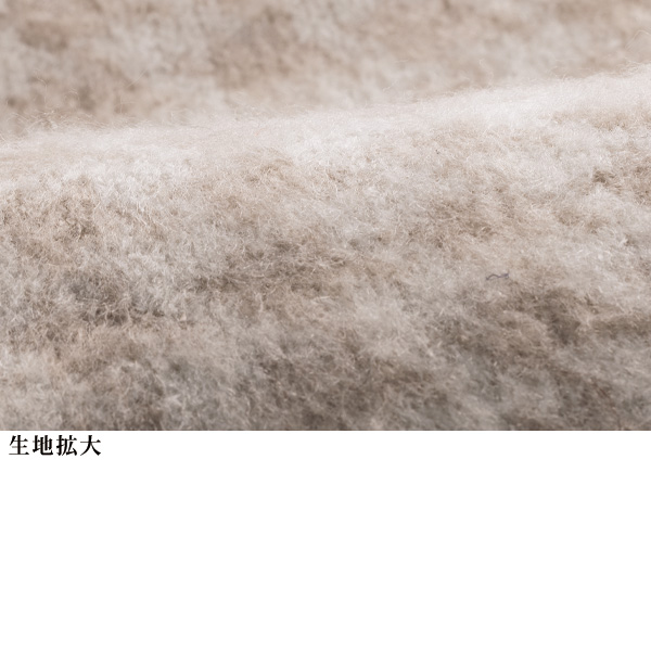 ZIP使い千鳥格子柄シャギーニットジャケット