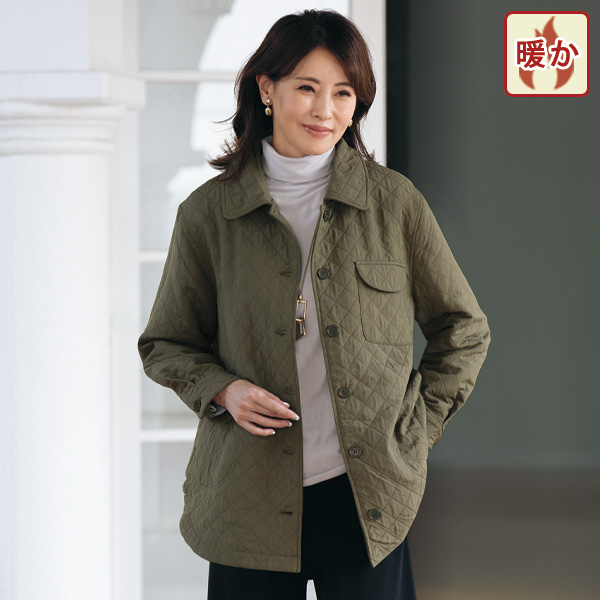 裏フリースキルトジャケット