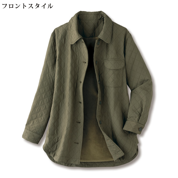 裏フリースキルトジャケット