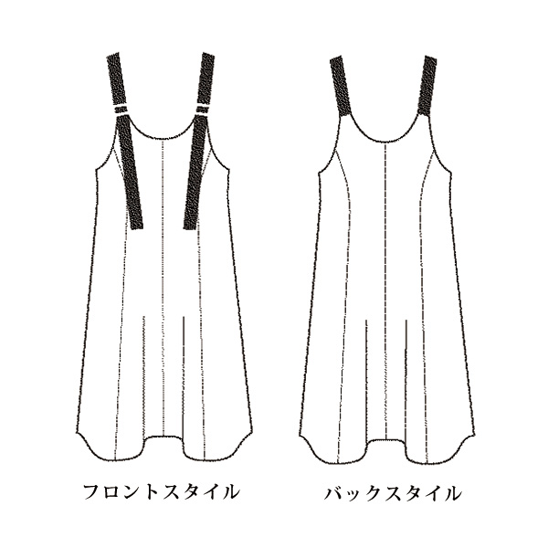 水玉フロッキージャンパースカート