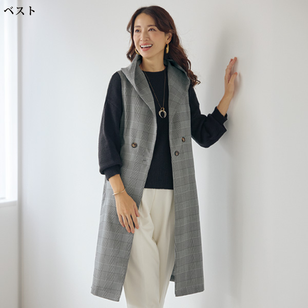 グレンチェックツーウェイ スプリングコート