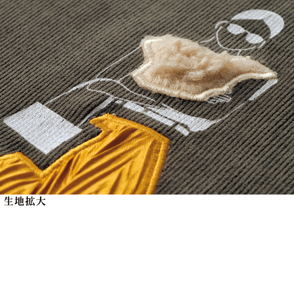 女の子柄モチーフ切替えプルオーバー