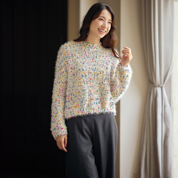 ミックス調へアリーセーター