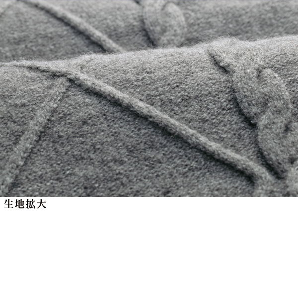 袖ファー切替えニットチュニック