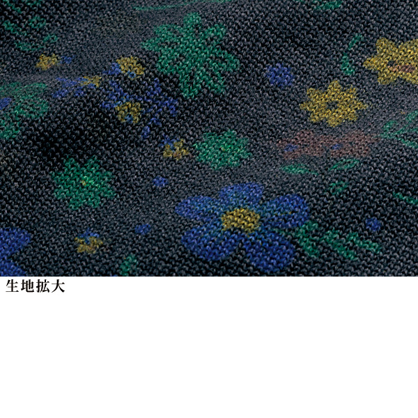 小花柄プリントニットロングチュニック