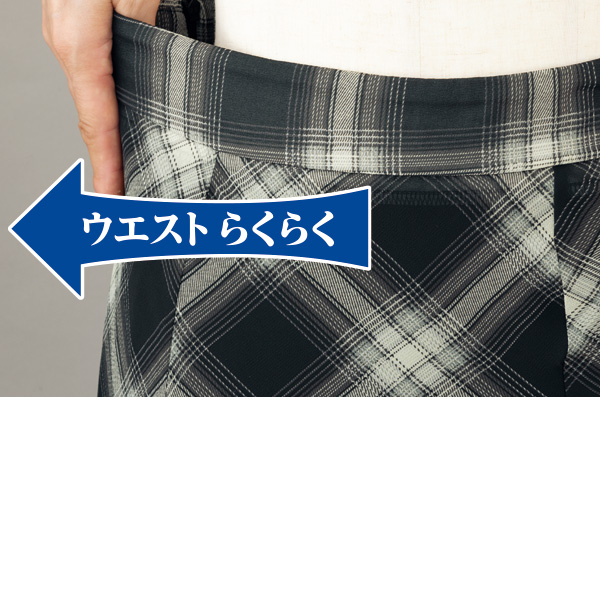 バイヤスチェック柄フレアスカート