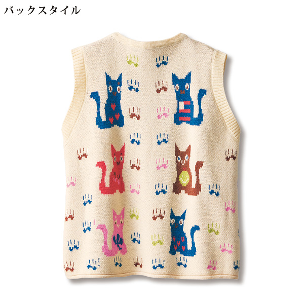 アニマル柄ジャカードベスト