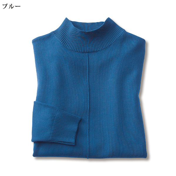 脇ボタンデザインセーター