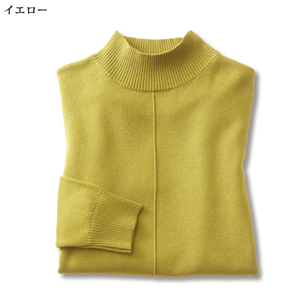 脇ボタンデザインセーター