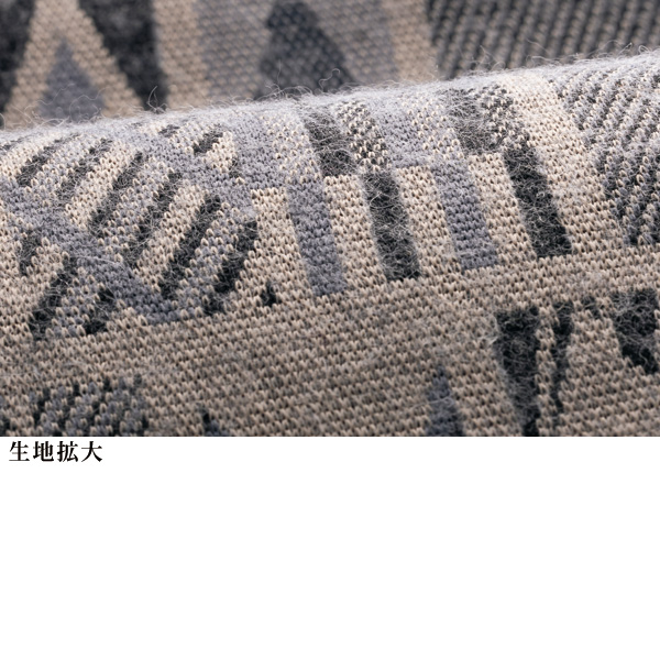 ウール混インレージャカードニットプルオーバー