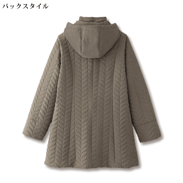 フード付キルト風デザインジャケット
