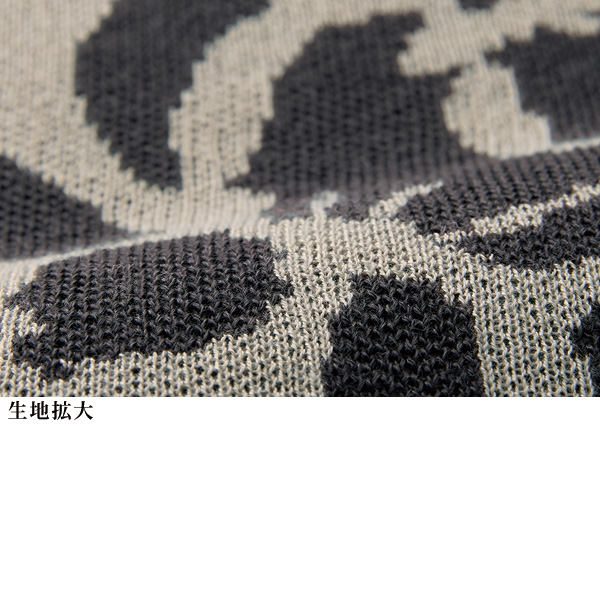 花柄チュニックセーター