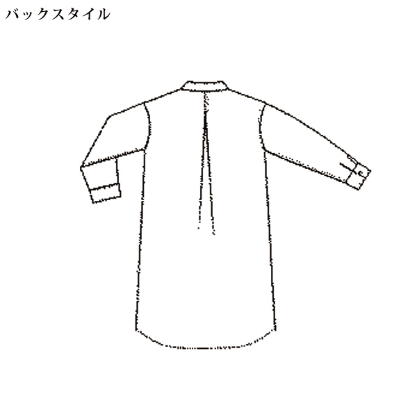 裏フリース使いバンドカラーチュニック