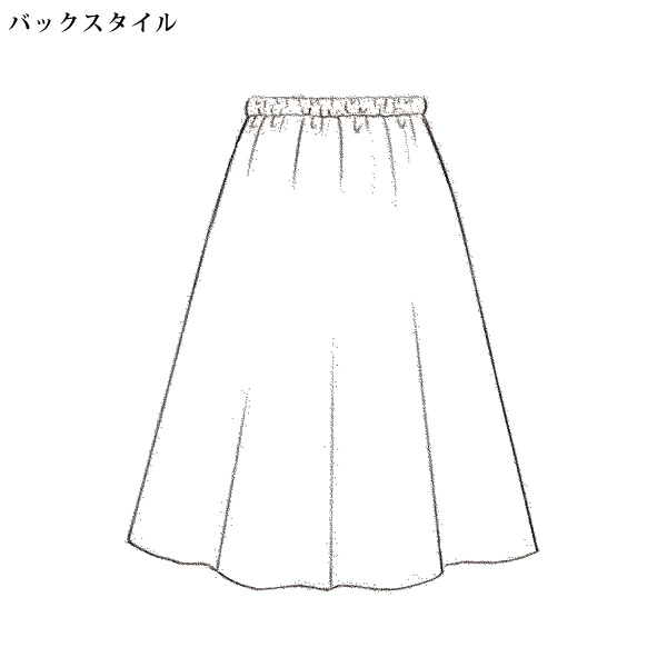 配色ベルトデザインラップ風フレアスカート