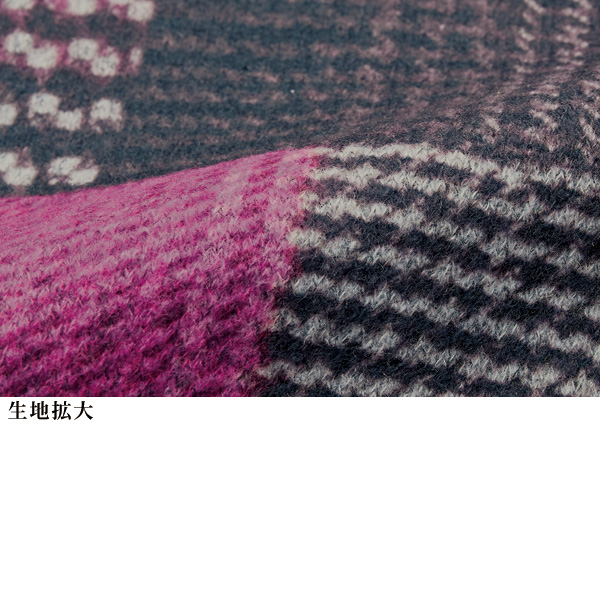 微起毛プリントチュニックプルオーバー