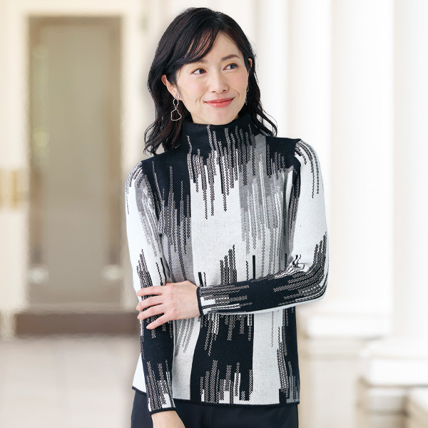 ジャカードニットプルオーバー | 京都通販ミセスのファッション館・本店