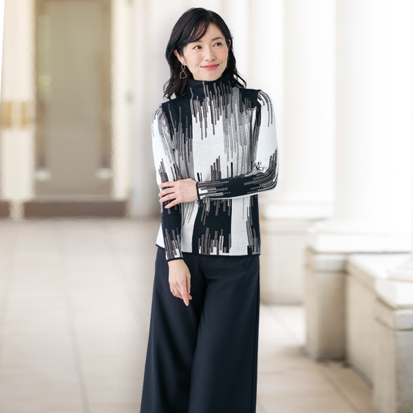 ジャカードニットプルオーバー | 京都通販ミセスのファッション館・本店