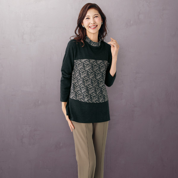 配色切替えプルオーバー