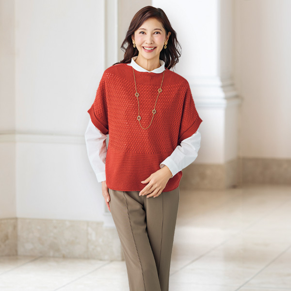 ゆったりニットベスト