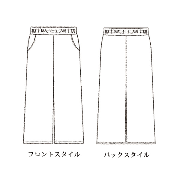 モール調起毛チェックワイドパンツ