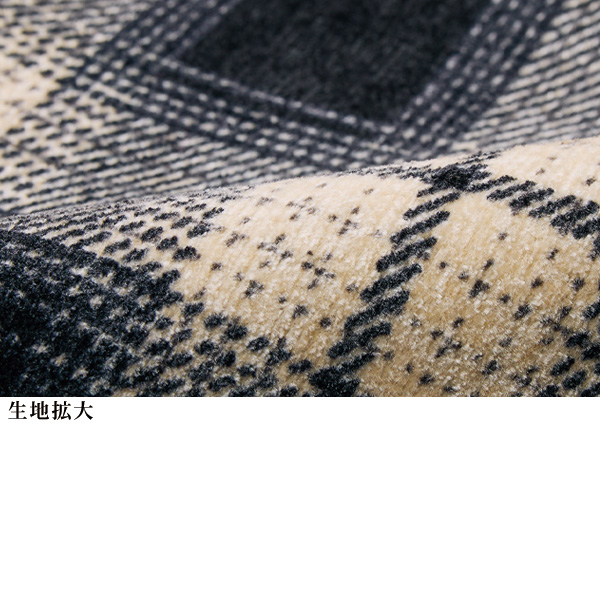 モール調起毛チェックワイドパンツ