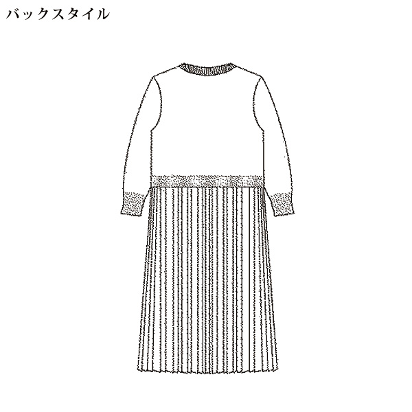 カラフル多ボタン使いドッキングワンピース