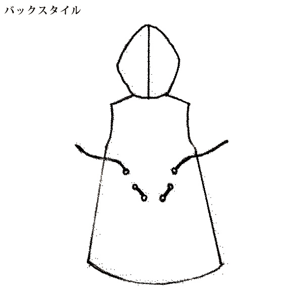 ヘリンボン柄フードベスト